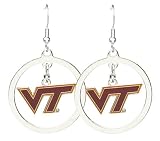 Virginia Tech Hokies - NCAA Floating Logo Hoop Earrings