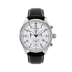 Junkers Herren-Armbanduhr Iron Annie 150 Year Analog Leder schwarz 66841