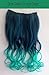 X&Y ANGEL- New Two Tone One Piece Long Curl/curly/wavy Synthetic Thick Hair Extension Clip-on Hairpieces 26 Colors (light green to vanilla)