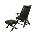 Hunter Chair with Ottoman - Black