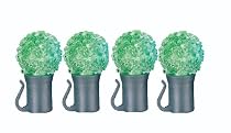 GKI Bethlehem Lighting 25-Light Sugar Coated G20 LED Light Set, Green Bulbs, Green Wire