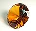 Tripact Inc Diamond Jewel Paperweight 100mm Amber Round Cut