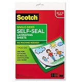 Scotch&reg; Self-Sealing Laminating Sheets, 9.6 mils, 8-1/2 x 11, 10 per Pack
