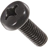 Steel Pan Head Machine Screw, Black Oxide Finish, Meets DIN 7985, #3 Phillips Drive, M6-1 Thread Size, 16 mm Length, Fully Threaded, Import (Pack of 50)