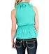 A & Co. Ruffled Smocked Blouse in Sea Green