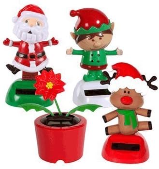 Plastic Solar-Powered Dancing Friends (Set of 4)