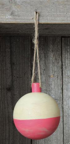 3″ Round Wooden Bobber Ornament – Fishing