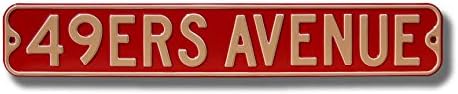 Nfl San Francisco 49ers Avenue Red / Gold Street Sign 6x36