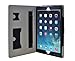 Ionic 2-Tone Designer Leather Apple iPad Air 2 Case (iPad 6) Cover Stand with Sleep and Wake Up Function (Black/Blue)