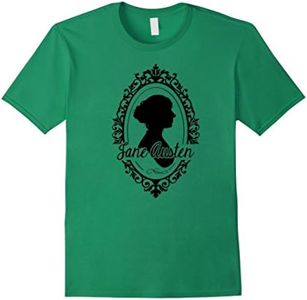 Men's Jane Austen Tee Shirt  Medium Kelly Green