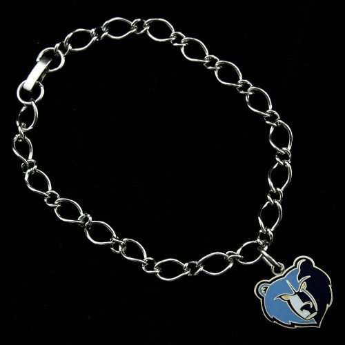 NBA Memphis Grizzlies Ladies Silver-Tone Charm Bracelet