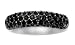10k White Gold and Black Rhodium Black Diamond Ring