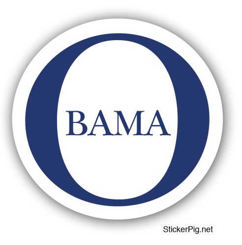 Obama for President O Magnetic Bumper Sticker