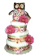 Night Owl- Print Pizzazz - Baby Shower Diaper Cake (3 Tier)