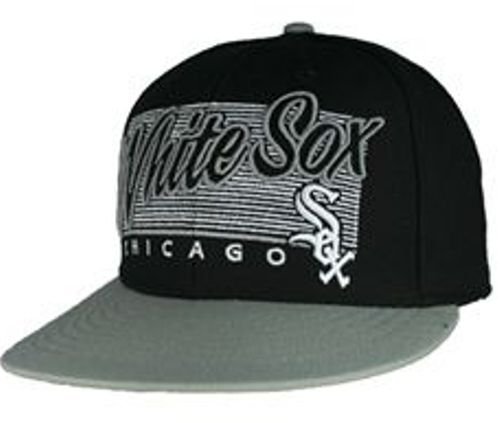 MLB Men's Chicago White Sox Kalvin Snapback Cap (Black, OSFA)
