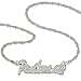 Logoart Carolina Panthers 18 Inch Script Necklace Size: One Size