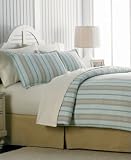 Martha Stewart Collection Banded Stripe Flannel Duvet, Full/Queen
