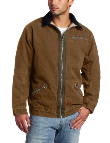 Best Carhartt Men's Big & Tall Sandstone Detroit Jacket - Blanket Lined