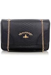 Vivienne Westwood Accessories Frilly Snake Chain Shoulder Bag Black