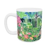 Lotus Pond, Ubud, Bali, 1997 (coloured inks on silk) by Hilary Simon - Mug - Standard Size