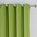 Sleep Well Blackout Curtains Toxic Free Energy Smart Thermal Insulated Grommet Top,Set Of 2 Panels With Bonus Tie Back (Apple Green, 52