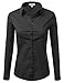 Women's Collared Button Down Long Sleeve Dress Shirt