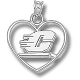 Central Michigan Chippewas Motion C Heart Pendant (Silver)