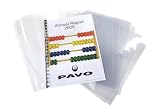 Pavo 8008803 Lot de 100 Plats de couverture A4 18/100 en PVC Pavo 8008803 Lot de 100 Plats de couverture A4 18/100 en PVC