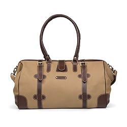 Olive n Figs Khaki 100% Cotton Canvas Duffle