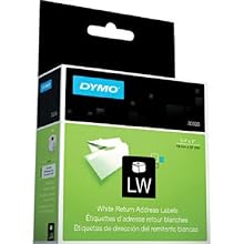 DYMO LabelWriter Return Address Labels, White, 3/4" x 2", 1 Roll/Box, 500 Labels/Roll (30330)