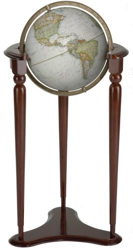 Buy The Brent - 12 diameter, Non-Illuminated, Parchment Ocean, Wood Floor Stand by US Markerboard now!