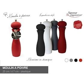 SAVEUR ET DEGUSTATION Moulin � poivre RUBBER noir