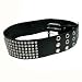 BLACK 3" ULTRA WIDE SPIKED GROMMET CORSET BELT - L/XL