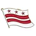 Washington DC Flag Lapel Pin