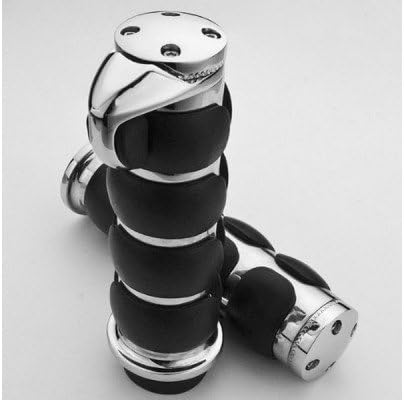 2 X 7/8"(22mm) Motorcycle Universal CNC Aluminum & Soft Rubber Grips Handlebar Black Fit For Yamaha FJR 1300 2004 2005 2006 2007 2008 2009 2010 2011 2012