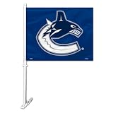 NHL Vancouver Canucks Car Flag with Wall Brackett