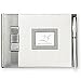 CR Gibson Wedding Anniversary Guest Book with Pen, 25th Silver, 9-3/4-Inch by 7-Inch