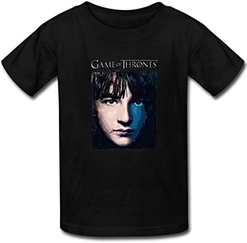 Taojing Custom Bran Stark Men's Short Sleeve T-Shirt Basic Cotton Tee 3XL Black