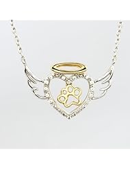 Dia-dem Yellow Gold and Sterling Silver Diamond Necklace (1/10cttw, Color IJ, Clarity I3)