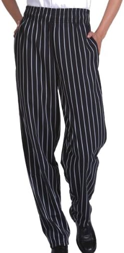 Ed Garments Men's Elastic Waist Baggy Chef Pant