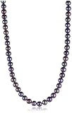 Bella Donna Damen Perlenkette 925/000 Silber S��wasserzucht-Perlen schwarz 7,0 - 7,5 mm 43 cm 100902