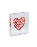 Beautiful, high quality, red heart, ‘Spaceform,’ ‘i love you, lots and lots…’ miniature token. A timeless, romantic, Valentines Day gift, or any other occasion (1587).