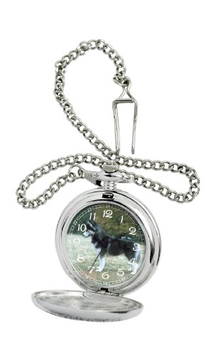 American Kennel Club Men's D1611 Siberian Husky Pocket Watchwith Chain