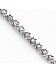 14k Gold White Gold Holds 34 1.9mm Stones .95ct Hugs & Kisses Tennis Bracelet Mo