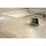 Acrylic Coffee Table (Clear) (15.5"H x 39"W x 17"D)