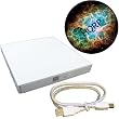 HQRP USB 2.0 External Slim DVDRW (DVD Burner) Drive (White) for MSI Wind U90 / U100 ; Lenovo IdeaPad S10 Netbook / Subnotebook plus HQRP Mousepad