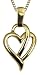 9ct Yellow Gold Ladies Fancy Heart Pendant 18