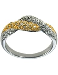 Womens Sterling Silver Braided Ring