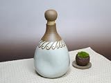 TAO・陶光菴[信楽焼]　ラジウムボトル tomaru　D ウェーブ（白）の画像