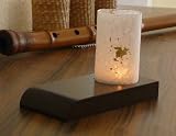 Eigenschaften Japan-Geschenke  / Windlicht Kinpaku aus Massivholz, Glas und handgeschöpftem Japanpapier